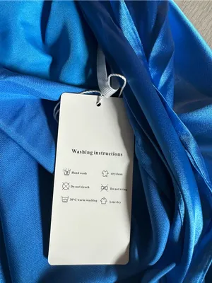 Monvelli Satin Maxi Slip Dress Blue Size 4 NWT thumbnail 10