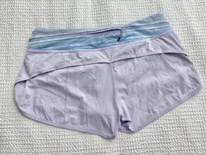 Lululemon Speed Short *4-way Stretch Lilac / Wave Twist Lilac Caspian Blue thumbnail 1