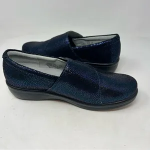 Alegria Lauryn LAU-302 Womens 38 8-8.5 Cosmos Blue Metallic Leather Clogs thumbnail 5