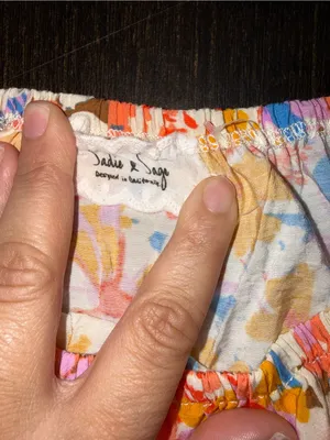 Sadie & Sage Floral Off-the-Shoulder Smocked Crop Top Boho Cottagecore thumbnail 6