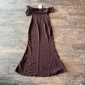 Cider Off Shoulder Asymmetrical Bowknot Mermaid Maxi Dress thumbnail 7