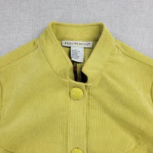 Requirements Corduroy Swing Jacket Womens M Yellow 3/4 Wide Sleeve Big Buttons‎ thumbnail 10