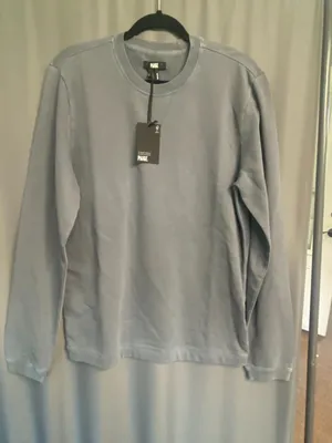 Paige Sweatshirt Women's Small Grey Jaxton Cotton French Terry Pullover B78 thumbnail 1