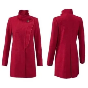 -Cabi Celebration Jacket Women’s Size XS Red Houndstooth Print Academia #3546 thumbnail 1