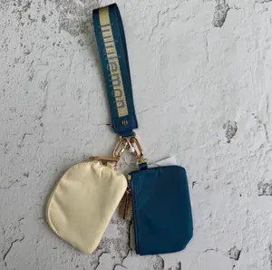 Lululemon Dual Pouch Wristlet Blue/Beige thumbnail 4