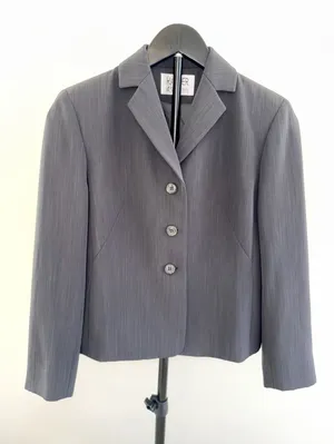 Kasper A.S.L. Petite Gray Blazer Size 2P thumbnail 1