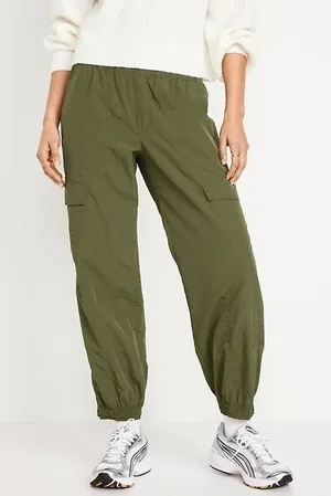 Old Navy Womens Olive Green Quick Dry Cargo Joggers Ankle Zip Pants Size Small thumbnail 1