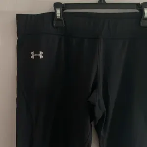 Under Armour Jet Black Athletic Leggings‎ thumbnail 2