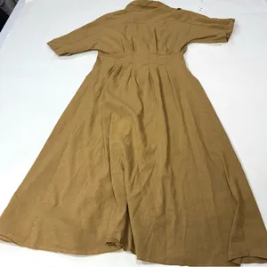 Veronica Beard Adavi Pleated Button-Front Dress Size 4 in Light Brown thumbnail 7