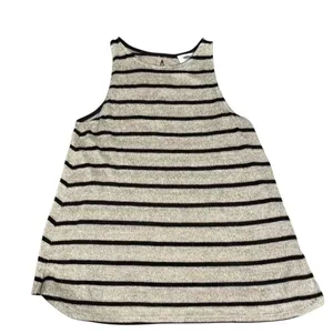 Black and beige striped tank top thumbnail 1