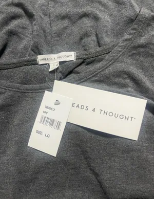 Threads 4 Thought Sweater Sz L Kelli Open Back Overlay MODAL Blend Everday Wear thumbnail 5