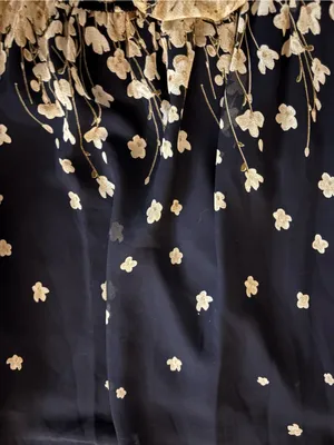 Umgee Black and Beige Floral Strapless Maxi Dress thumbnail 3