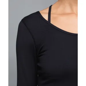 Lululemon Scoop Back Long Sleeve Black Luon Size 6-8 thumbnail 12