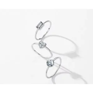 NEW Emerald‎ Cut 5A CZ Ring | Rhodium 925 Sterling Silver, 6 thumbnail 7