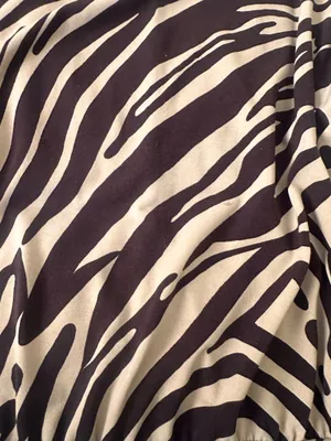 Brown zebra print high neck top thumbnail 3