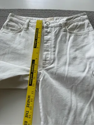 Sezane Wide Leg White Denim Jeans Size 40 or 8 thumbnail 12