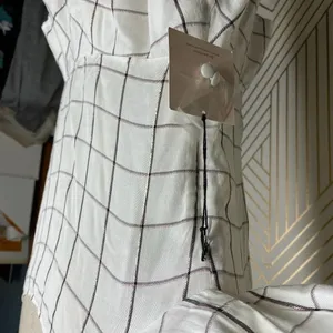 Superdown‎ Marrie Flannel Puff Sleeve Top White & Pink Size US Large thumbnail 8