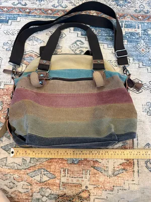 Hot canvas bag shoulder tote purse crossbody messenger satchel woman handbag thumbnail 5