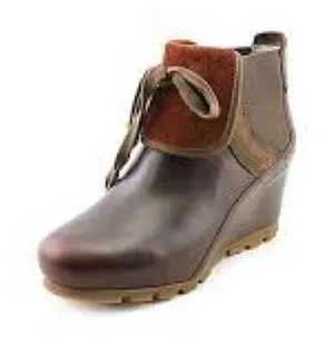 Merrell wedgetarian cinnamon smooth leather ankle boots women’s size 7‎ casual thumbnail 1