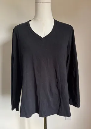 Motherhood Black Long Sleeve V-Neck Maternity Top thumbnail 1