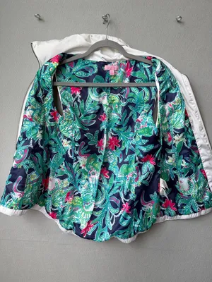 Lilly Pulitzer Floral-Lined down/feather filled White Quilted Vest thumbnail 3