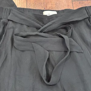 Aritzia Wilfred Sz Large The Faun Ankle Pant High-Waisted Wide-Leg Black Pants thumbnail 5