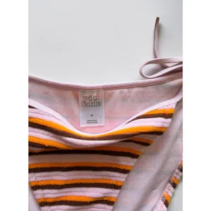 Wild Fable Pink Orange Striped Underwire Bikini Set‎ High Leg Terry Swimsuit M thumbnail 3