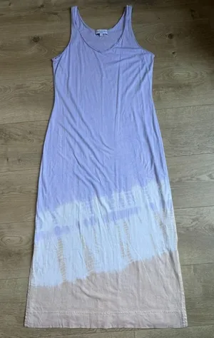 EUC‎ Womens Michael Stars tie dye ombre sleeveless maxi dress coastal size S thumbnail 1