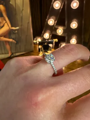 1ct Sterling Silver Real Moissanite Diamond Ring thumbnail 3