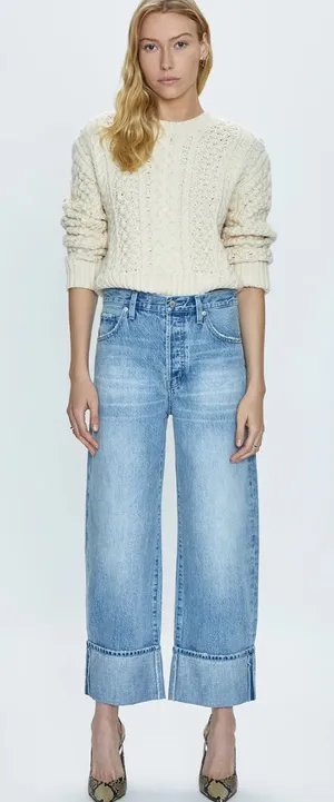 pistola Cuffed Jeans in Light Blue Wash thumbnail 1