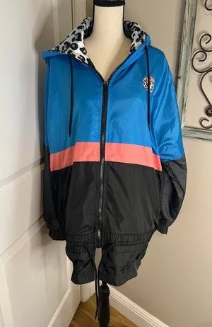 Black and blue Bucees rain jacket, windbreaker thumbnail 1