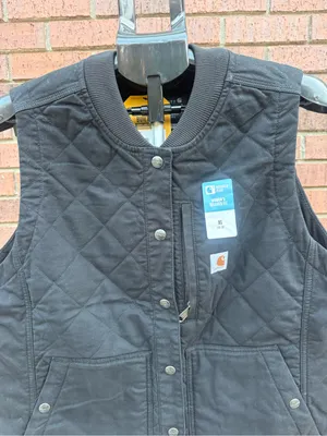 Carhartt Womens Rugged Flex Relaxed Fit Quilted Canvas Insulated Vest Black XL thumbnail 4