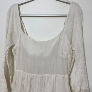 Free People Gauzy Beach Midi Dress Coverup Kelsie Ivory Size Medium Boho thumbnail 7
