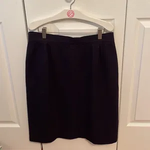 Vintage Sag Harbor Navy Wool Knee Length Pencil Skirt thumbnail 2