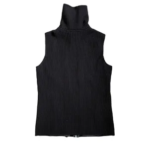 Saks Fifth Avenue Vtg Real Clothes Brown Suede Leather Merino Wool Sweater Vest thumbnail 8