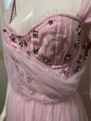 LoveShackFancy Dantine Ballet Embellished Tulle Evening Gown Maxi Dress S 14 thumbnail 7