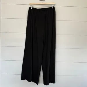 Cider Women’s 0XL Black Pleated Ribbed Wide Leg Pants thumbnail 3