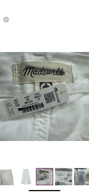 Madewell Superwide-Leg Jeans White thumbnail 8