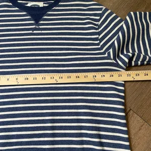 Old Navy Crewneck Striped Long Sleeve Top Fleece Lined Nautical ~ Women’s Size L thumbnail 14