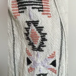 Free People Baja Boho Aztec Embroidered Crean V Neck Romper Size S/P thumbnail 3