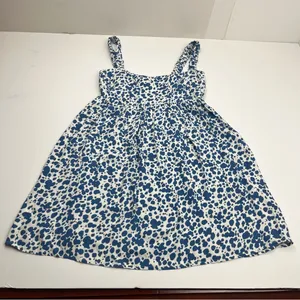 Reformation Serene Dress Womens Size 6 Rainey‎ Blue White Mini Festival *FLAW thumbnail 1