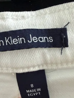Calvin Klein Jeans White High Rise Denim Shorts Size 8 Classic Summer thumbnail 5