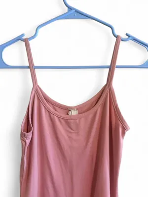 Yellow Cabbage Dusty Rose Romoer with Spaghetti Straps Sz S thumbnail 3