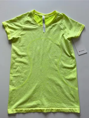 lululemon athletica NWT Swiftly Tech SS 2.0 Disorted Noise Neon Lemon Sorbet-10 thumbnail 1