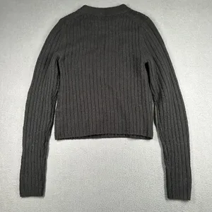 Madewell Sweater Womens Small Black Ribbed Knit Crewneck Long Sleeve Pullover thumbnail 9
