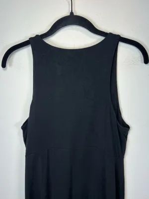 Athleta Santorini High Neck Dress Black Modal UPF 50 Stretch Travel Minimalist M thumbnail 9