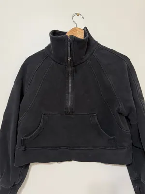 Lululemon Scuba Oversized Half Zip Size XS/S Black Sweater thumbnail 3