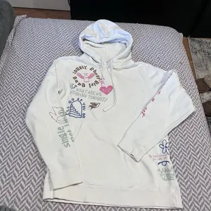 Lonely Ghost Girl Gang White Scrawl Sweatshirt Hoodie / Size Small thumbnail 1