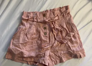 Shop Priceless Lani Pink Paper bag Shorts thumbnail 1