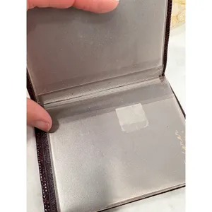 Lederer Italy Vintage Burgundy Lizard Embossed Leather Photo Card Holder‎ Wallet thumbnail 7